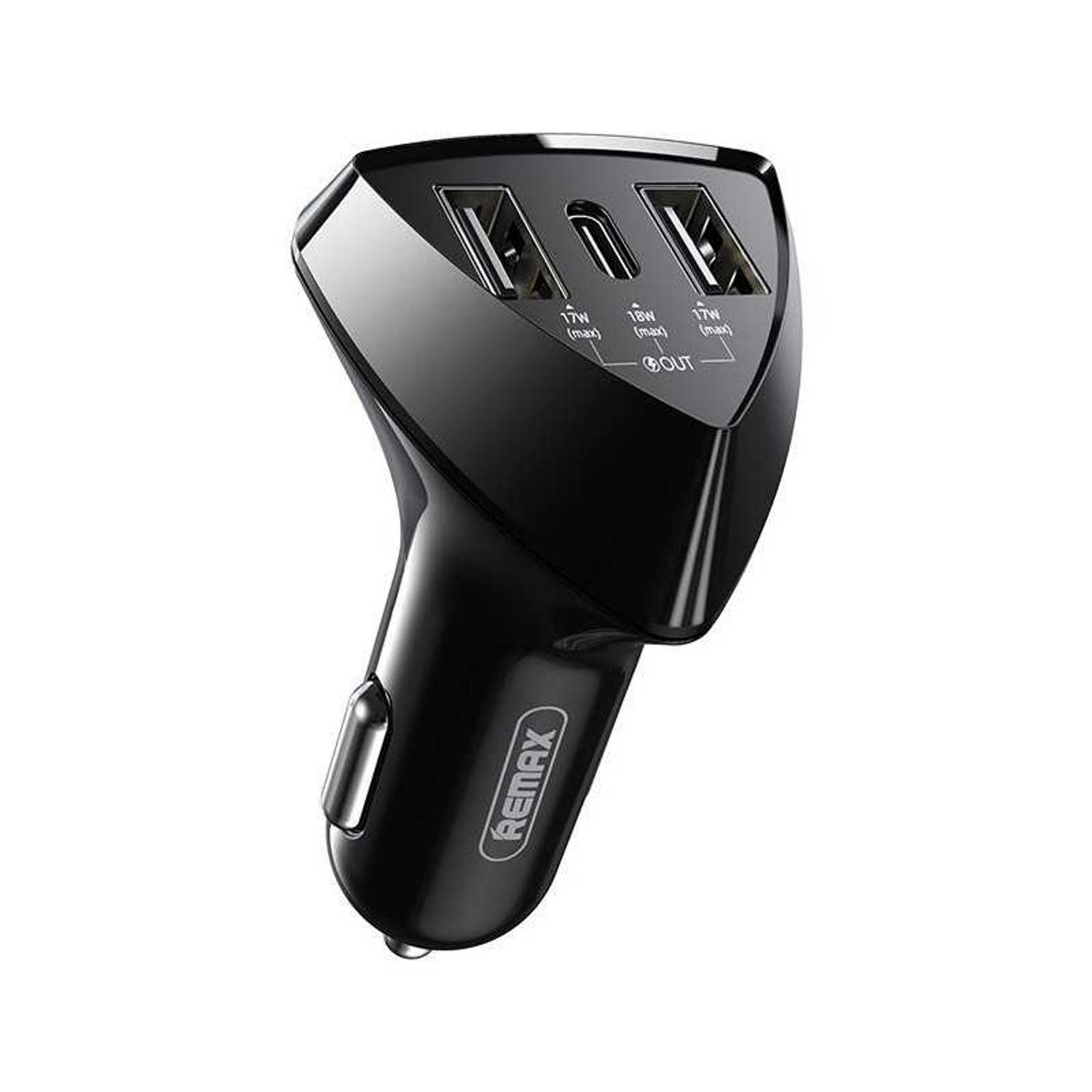 Incarcator Auto Remax 2xUSB - USB-C 35W 3.1A, Negru fotografia produsului View 3 L