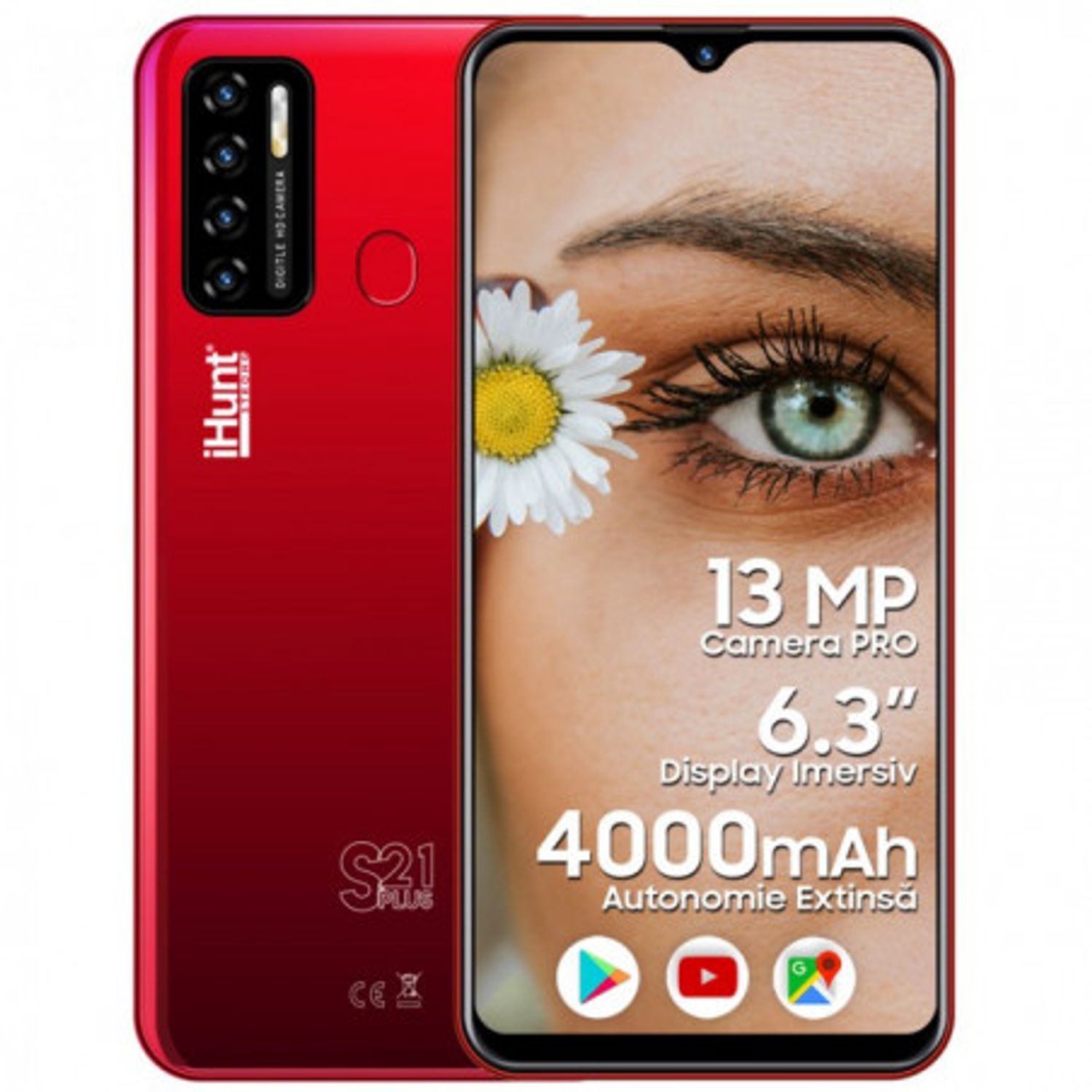 Telefon Mobil iHunt S21 Plus 2021 Dual SIM 3G, Red fotografia produsului View 2 L