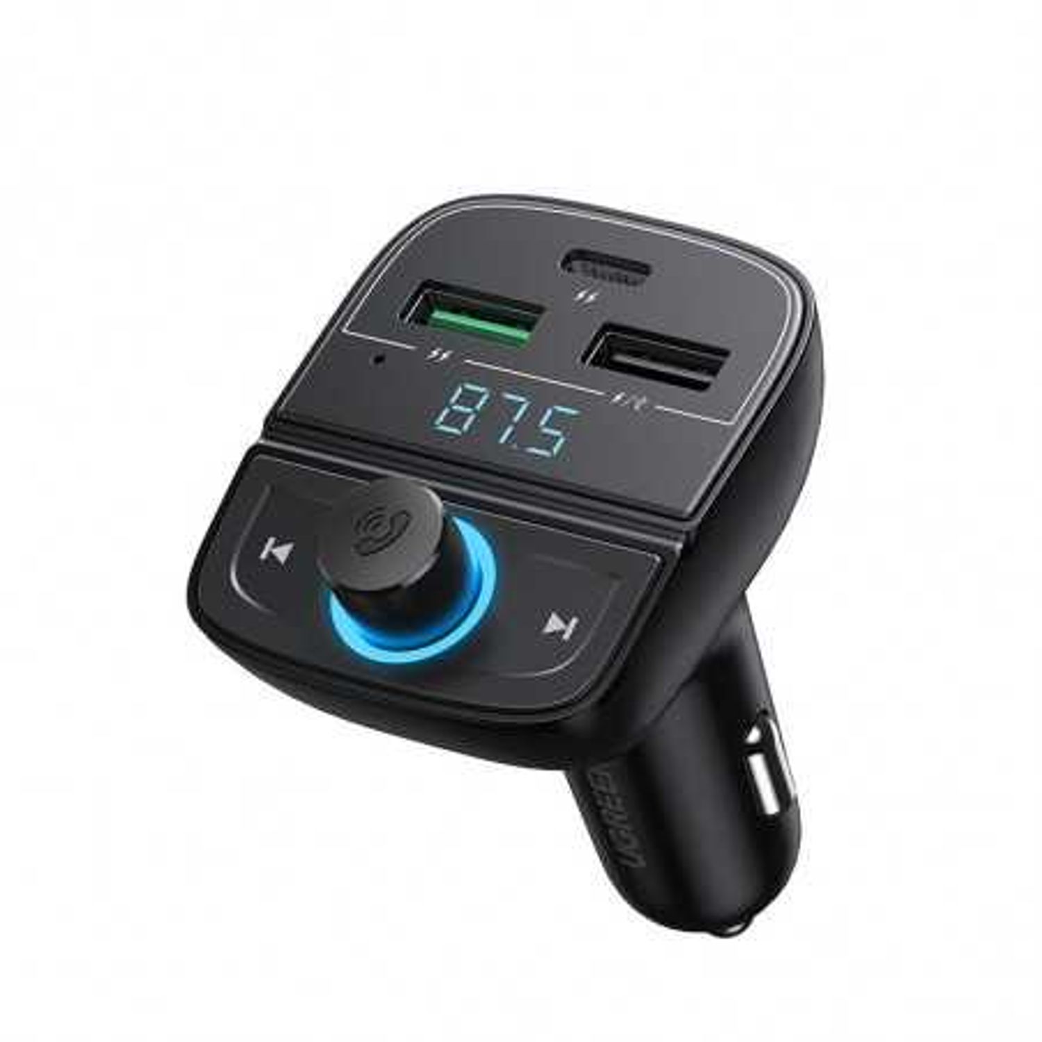 Modulator FM Ugreen Bluetooth 5.0 Incarcator Auto MP3 3xUSB TF microSD 4,8A Negru, CD229 fotografia produsului View 2 L
