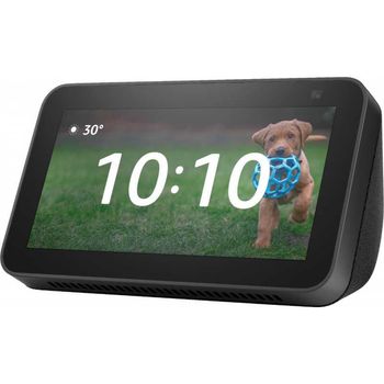 Boxa inteligenta amazon echo show 5 2nd gen 2021 smart display 5.5 inch cu alexa camera 2 mp black, charcoal
