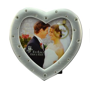Rama foto love couple, procart, format 10x10 cm, argintiu
