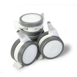 Set 4 roti pentru patut, YappyKids, Alb fotografia produsului