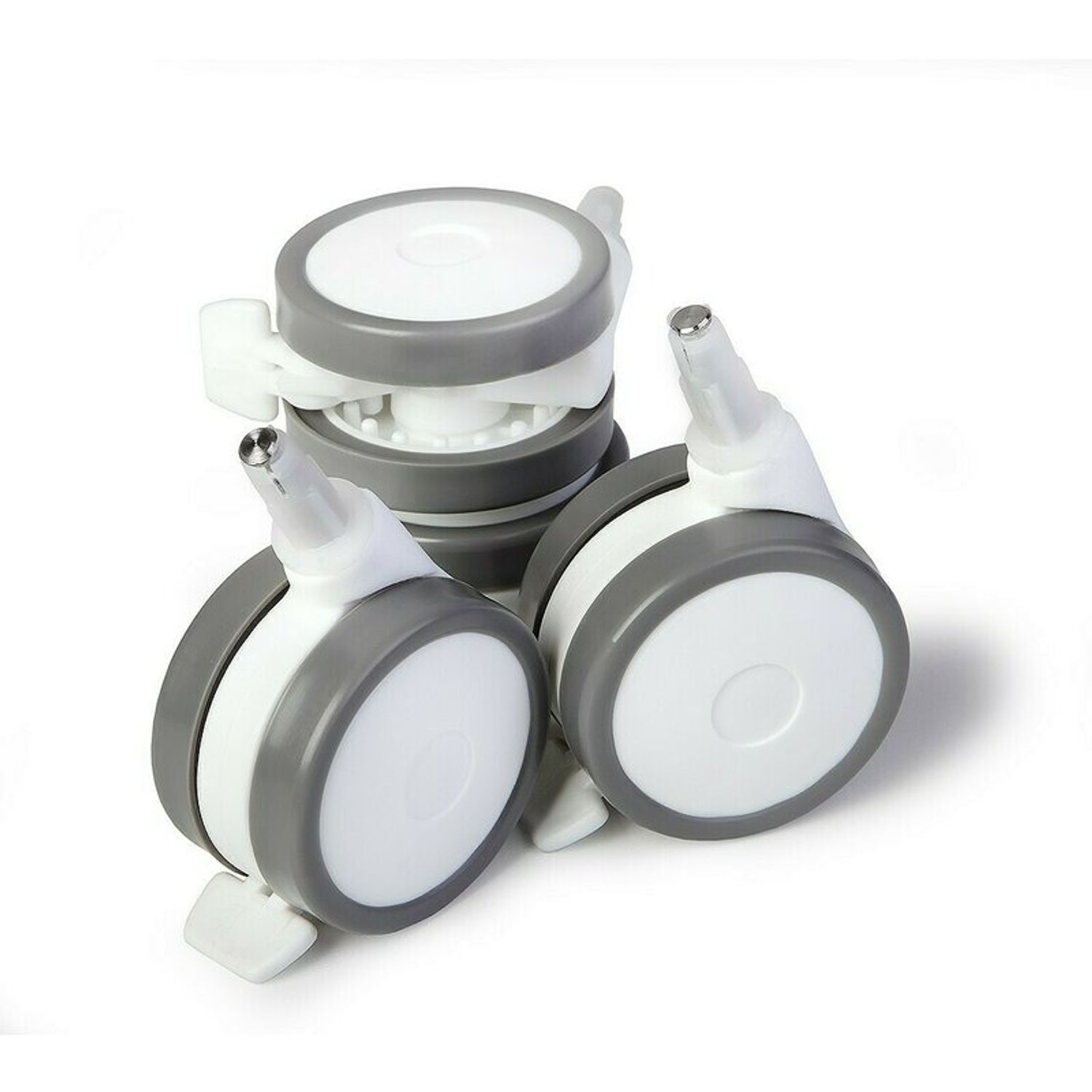 Set 4 roti pentru patut, YappyKids, Alb fotografia produsului