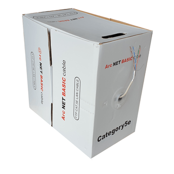 Cablu ftp (ecranat) cat5e arcnet basic (2 perechi cupru + 2 perechi cca), fir solid 0.49mm, rola 305m