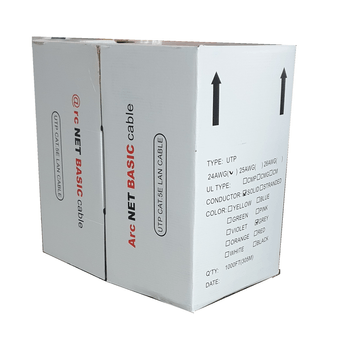Cablu utp cat5e arcnet basic (2 perechi cupru + 2 perechi cca), fir solid 0.49mm, rola 305 m