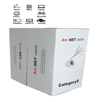 Cablu utp cat6 arcnet, cupru 100%, ideal supraveghere si cablare structurata, fir solid 0.51mm-rola 305m