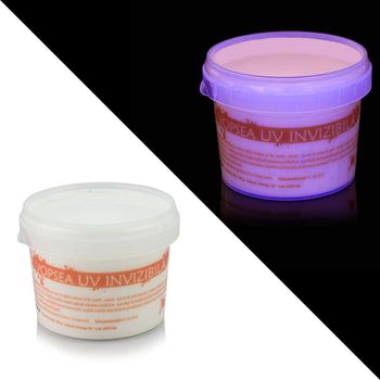 Vopsea invizibila procart, fluorescenta reactiva uv, transparenta portocalie, 100 ml