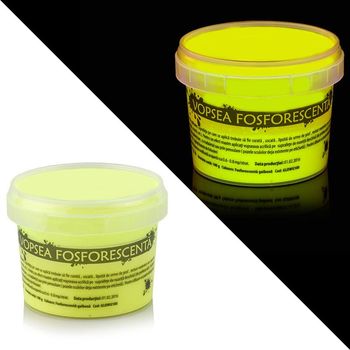 Vopsea glow in the dark, procart, fosforescenta care lumineaza galben, 100 ml