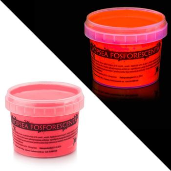 Vopsea glow in the dark, procart, fosforescenta care lumineaza roz, 100 ml