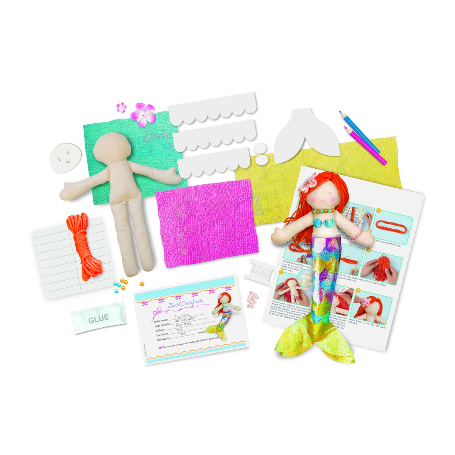Set creativ Realizeaza propria papusa - Sirena fotografia produsului View 2 L