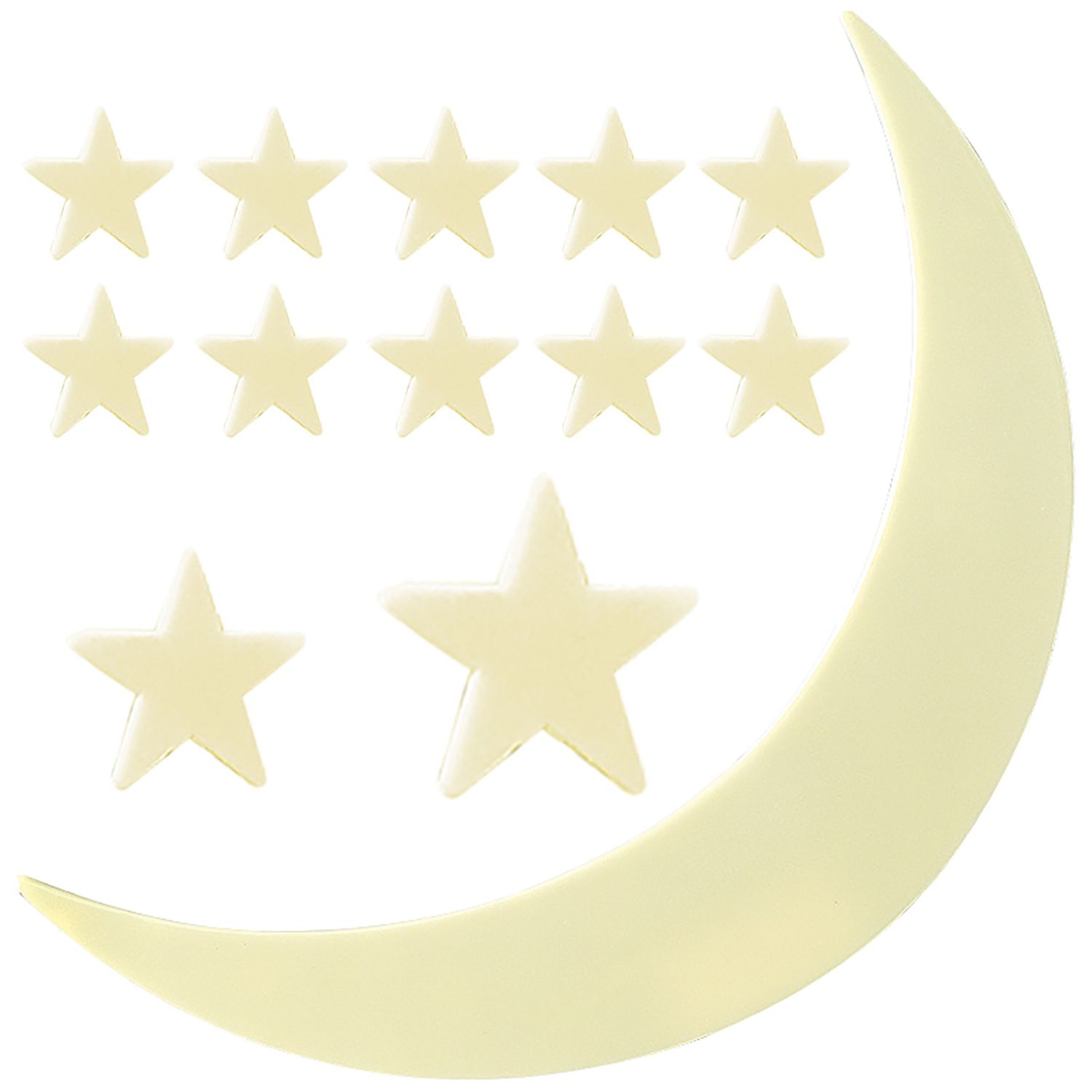Decoratiuni de perete fosforescente - Luna si stele fotografia produsului View 2 L