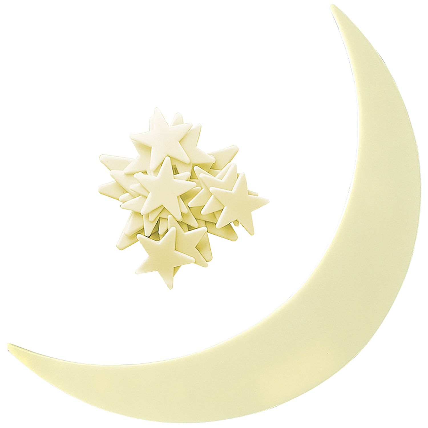 Decoratiuni de perete fosforescente - Luna si stele fotografia produsului View 3 L