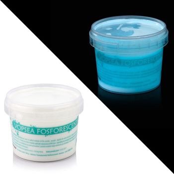 Vopsea glow in the dark, procart, fosforescenta, luminescenta, transparenta care lumineaza turcoaz, 30 ml