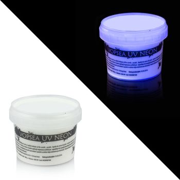 Vopsea uv procart, neon alba, cantitate recipient 100 ml