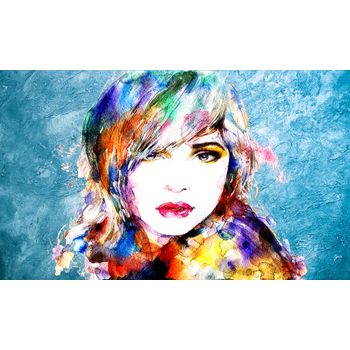 Tablou, arlata word mag,dormitor,living,portret1269, rama lemn, multicolor, 80x50 cm