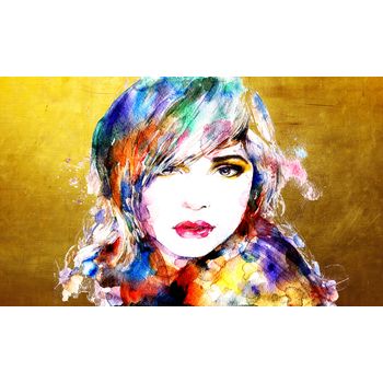 Tablou,arlata word mag,dormitor,living,portret1270,rama lemn,multicolor,100x70 cm