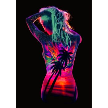 Tablou,arlata word mag,dormitor,living,portret1284,rama lemn,multicolor,60x40 cm