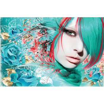 Tablou, arlata word mag,dormitor,living,portret1252, rama lemn, multicolor, 120x80 cm