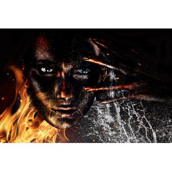 Tablou, arlata word mag,dormitor,living,portret1259, rama lemn, multicolor, 150x90 cm