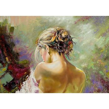 Tablou, arlata word mag, dormitor, hol, portret 1194, rama lemn, multicolor, 80x50 cm, rezolutie full hd
