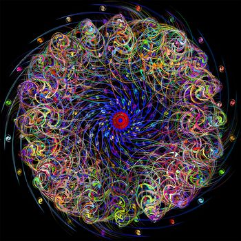 Tablou, arlata word mag,dormitor,living,mandala,zen 1260, rama lemn, multicolor, 90x90 cm