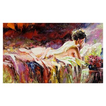 Tablou, arlata word mag, pictura portret 1006 , rama lemn, multicolor, 150x90 cm, rezolutie full hd