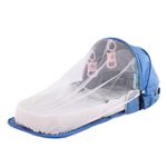 Patut de bebelusi pliabil si portabil tip geanta pentru calatorii, Albastru fotografia produsului