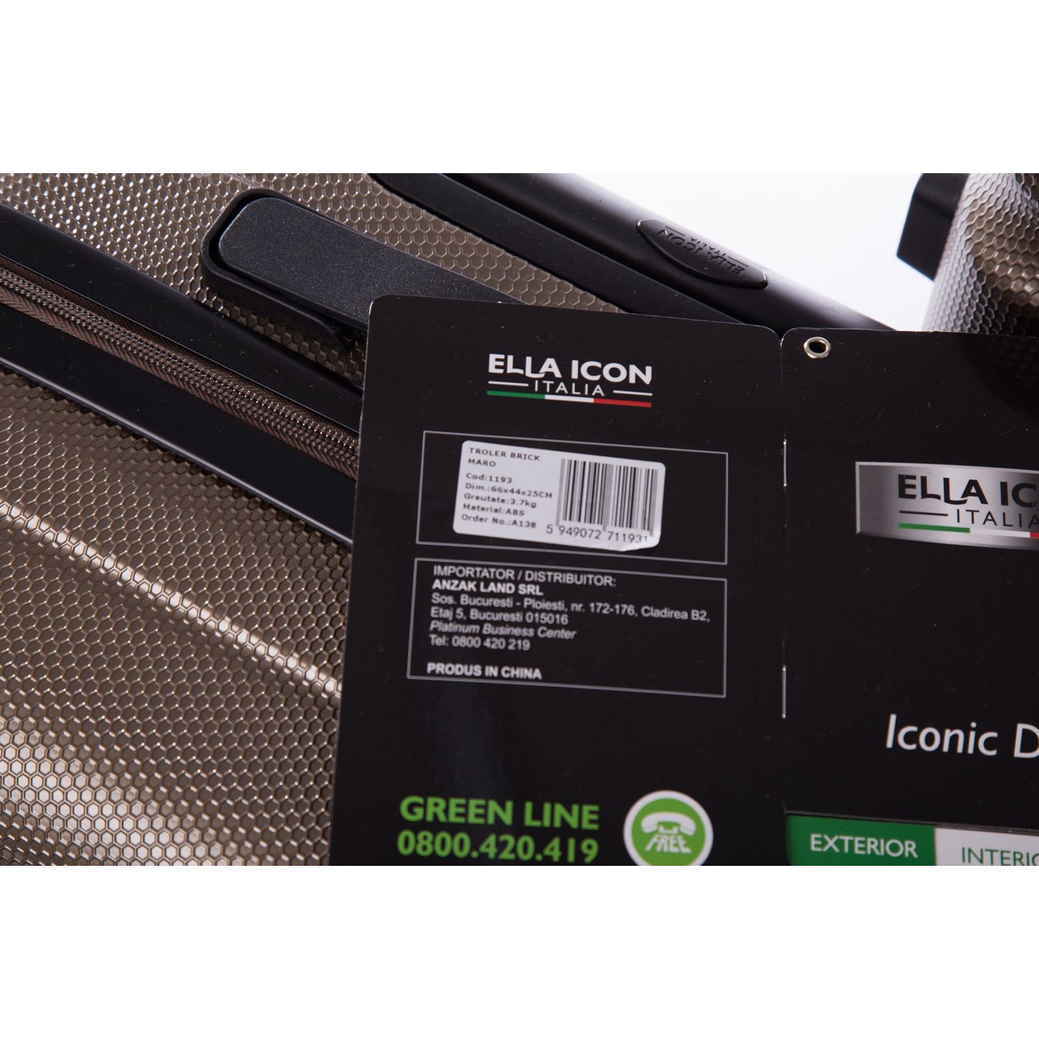 Troler Brick Maro 66*44*27 Cm, Ella Icon fotografia produsului View 6 L