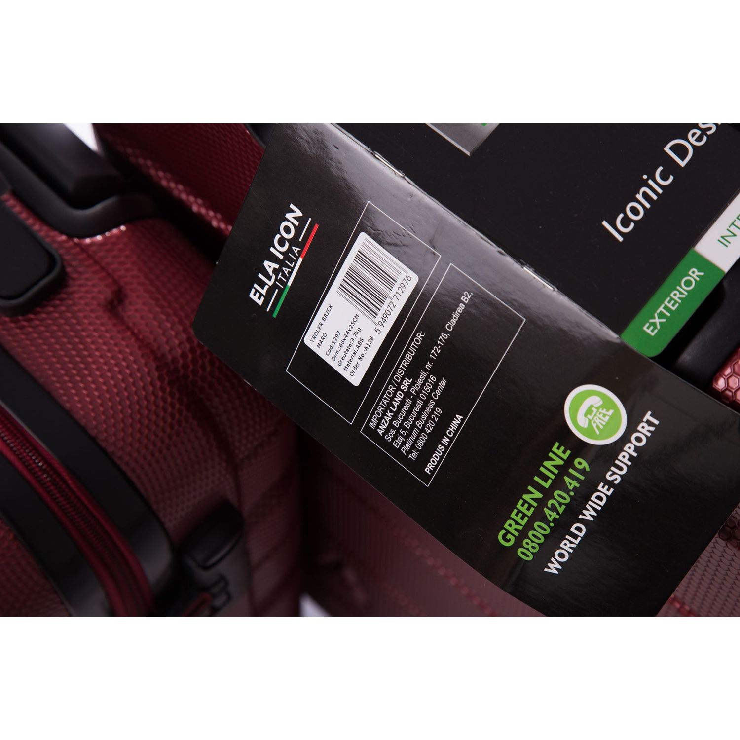 Troler Brick Rosu 66*44*25 Cm, Ella Icon fotografia produsului View 6 L