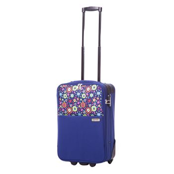 Troler neo albastru cu print 54 cm, ella icon