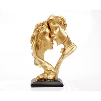 Statueta din rasina, love, auriu, 28 cm, ella home