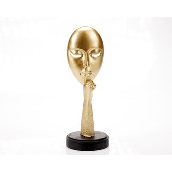 Statueta din rasina, just me 3, auriu, 30 cm, ella home