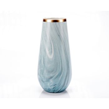 Vaza decorativa, Aqua, Albastru, 24.5 cm, Ella Home elefant.ro imagine noua 2022