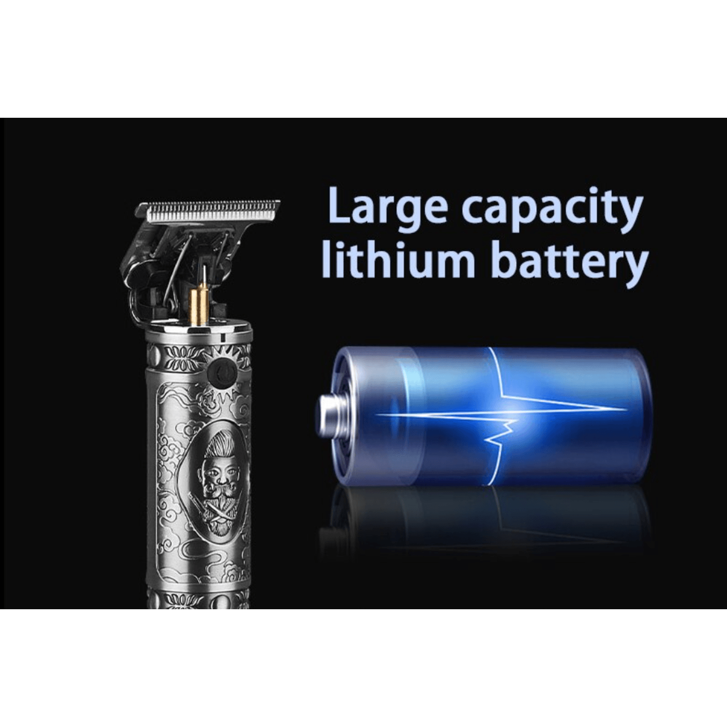 Trimmer De Tuns Cu Acumulator, 3w, Incarcare 1.5 H, Lama Otel Inoxidabil, Afisah Lcd Electronic, Ac220-240v 50-60 Hz, Negru fotografia produsului View 2 L