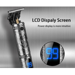 Trimmer De Tuns Cu Acumulator, 3w, Incarcare 1.5 H, Lama Otel Inoxidabil, Afisah Lcd Electronic, Ac220-240v 50-60 Hz, Negru fotografia produsului View 6 S