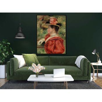 Tablou canvas, intaglio, color, clasic, woman with glove de pierre renoir, print pe panza premium, pentru living rnr25-3