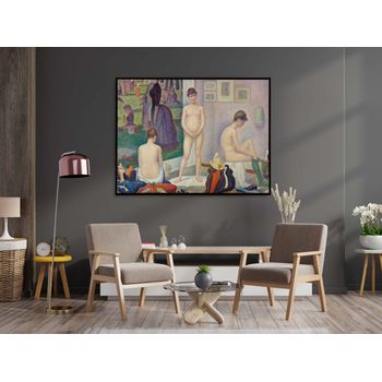 Tablou canvas, intaglio, color, clasic, models de georges seurat, print pe panza premium, pentru living