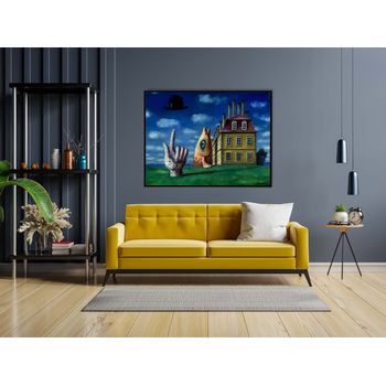 Tablou canvas, intaglio, color, suprarealism, print pe panza premium, pentru living, hol, dormitor sdl09-1