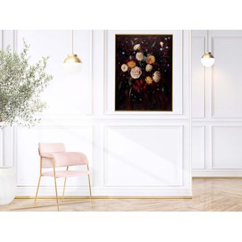 Tablou canvas, intaglio, color, clasic, floral, print pe panza premium, pentru living, hol, bucatarie