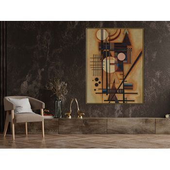 Tablou canvas, intaglio, multicolor, abstract, hard in soft de wassily kandinsky, print pe panza premium, pentru living