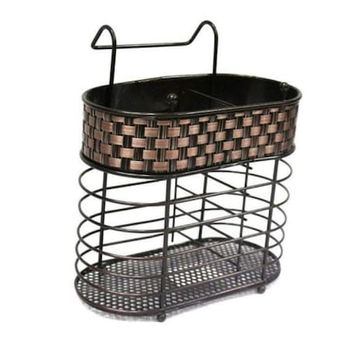 Suport metalic pentru tacamuri si ustensile de bucatarie, 16x12x8 cm