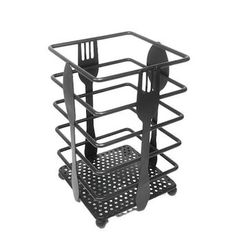 Suport din metal pentru tacamuri si ustensile de bucatarie, 15 x 9 cm