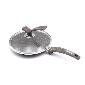 Tigaie cu capac si maner, silver, 22 cm, oem
