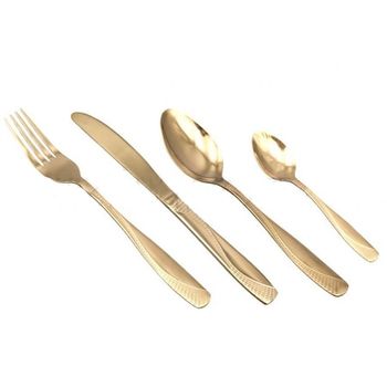 Set 24 de tacamuri de inox, auriu
