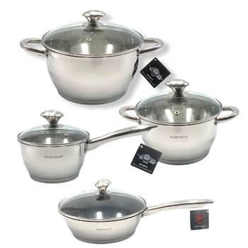 Set 4 oale cu capace, 8 piese, kaisa villa