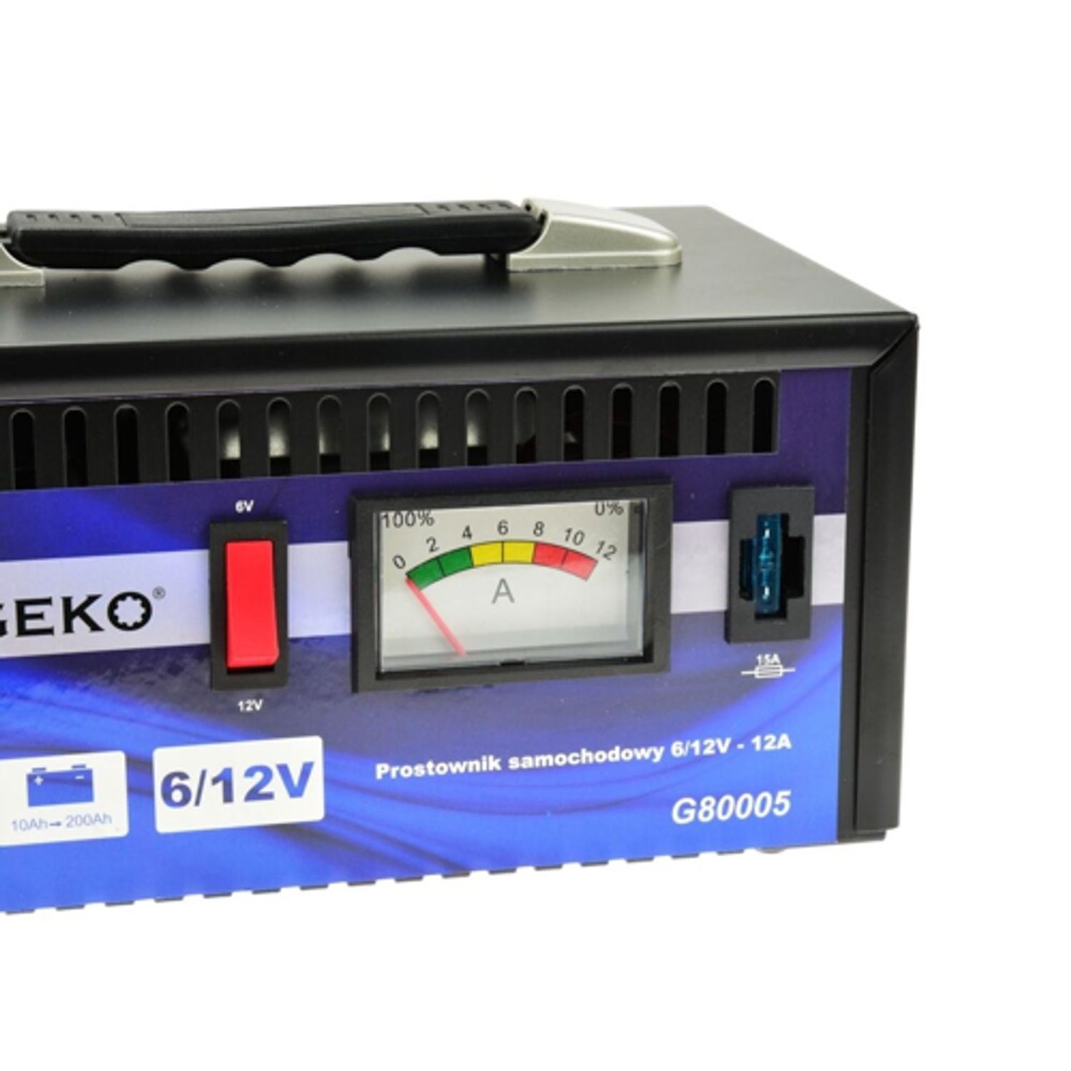 Redresor 6/12V - 12A, Geko G80005 fotografia produsului View 3 L