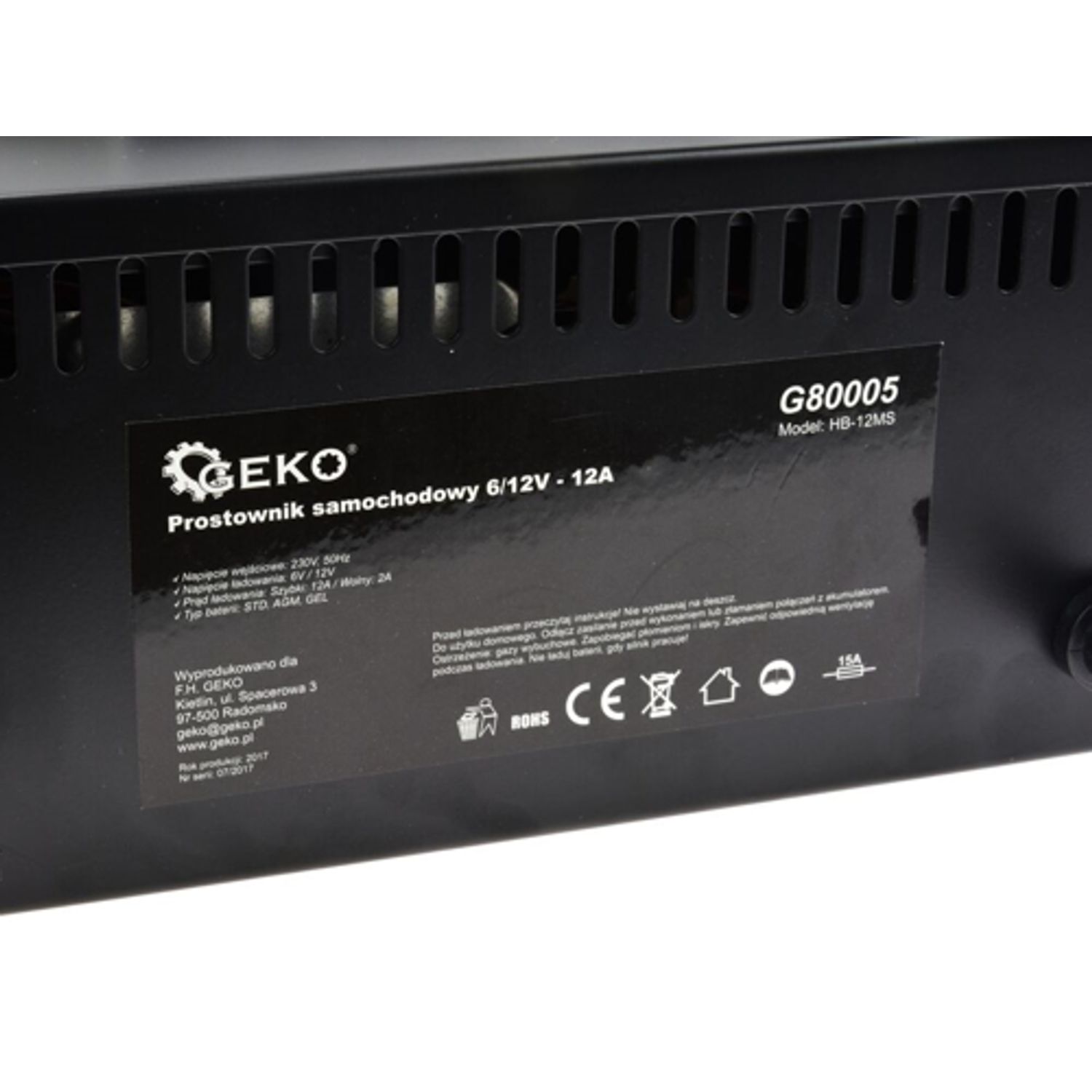 Redresor 6/12V - 12A, Geko G80005 fotografia produsului View 4 L