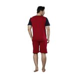 Pijama barbat 49047, sexen, bumbac lycra, bordo , L fotografia produsului View 2 S