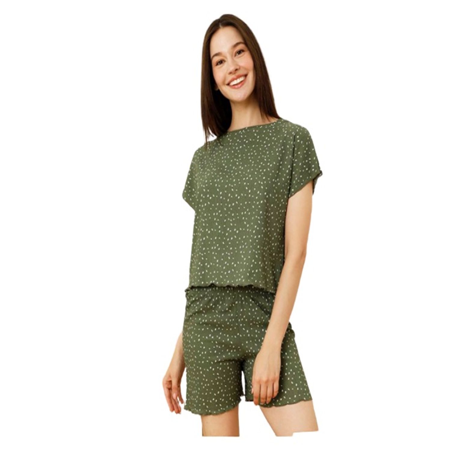 Pijama dama 80380, Sexen, poliester, verde, M fotografia produsului
