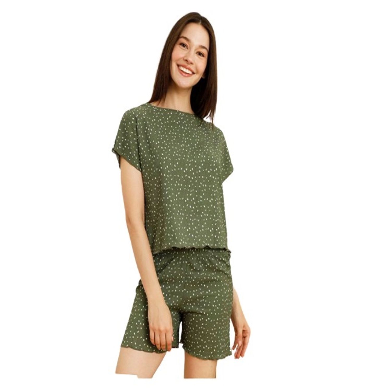 Pijama dama 80380, Sexen, poliester, verde, M fotografia produsului View 2 L